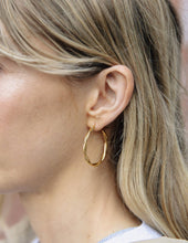 Load image into Gallery viewer, Gold Large Entwined Latch Hoop Earrings, Waterproof