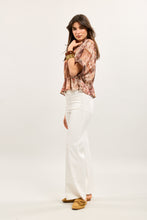 Load image into Gallery viewer, Glenda Front Pocket Stretch Wide Leg Off White