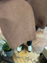 Load image into Gallery viewer, Frieda Fine Knit Button Cuff Roll Neck Jumper Chocolate