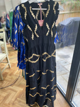 Load image into Gallery viewer, Cindy Embroidered Maxi Dress Black