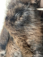 Load image into Gallery viewer, Tonie Faux Tonal Fur Jacket Chocolate