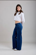 Load image into Gallery viewer, Roxy Indigo Pocket Stretch Wide Leg