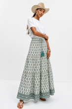 Load image into Gallery viewer, Woodblock Printed Cotton Voile Maxi Skirt