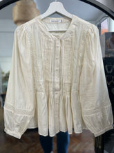 Load image into Gallery viewer, Pintuck Blouse Ivory