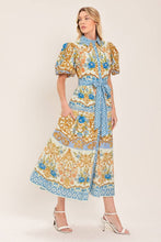 Load image into Gallery viewer, Beth Printed Woven Midi Shirt Dress