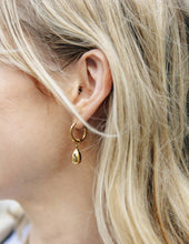 Load image into Gallery viewer, Gold Drop Hoop Earrings, Waterproof