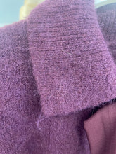 Load image into Gallery viewer, Colette Bow Neck Fluffy Cardigan Plum