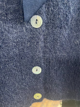 Load image into Gallery viewer, Colette Bow Neck Fluffy Cardigan Navy