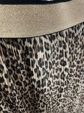 Load image into Gallery viewer, Peggy Pleated Leopard Skirt Cream
