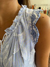 Load image into Gallery viewer, Papaya Crochet Sleeve Dress Blue
