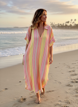Load image into Gallery viewer, Tunic Cheesecloth Dress - Aztec Stone
