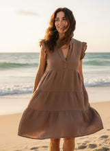Load image into Gallery viewer, Sunny Cheesecloth Swing Dress Chocolate
