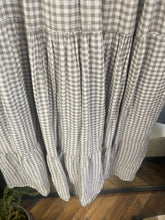 Load image into Gallery viewer, Luna Gingham Shirred Dress Taupe
