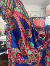 Load image into Gallery viewer, Silky Sue Paisley Dress Cobalt/Pink Paisley
