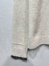 Load image into Gallery viewer, Leopard Frill Trim Jumper Beige
