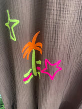 Load image into Gallery viewer, Fluro Palm Swing Dress Chocolate
