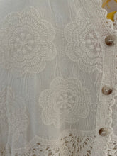 Load image into Gallery viewer, Cove Crochet Trim Waistcoat Cream
