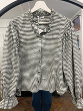 Load image into Gallery viewer, Gingham Blouse Khaki
