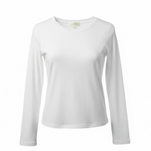 Load image into Gallery viewer, Bobbi Long Sleeve Crew White

