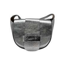 Load image into Gallery viewer, Poppy Leather Tab Bag Silver
