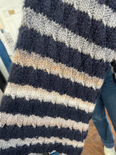 Load image into Gallery viewer, Rowan Textured Stripe Jumper Navy
