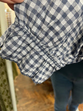 Load image into Gallery viewer, Valentina Checked Voile 3/4 Sleeve Airforce
