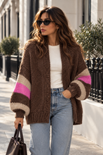 Load image into Gallery viewer, Hazel Chunky Cardigan Chocolate

