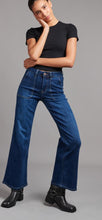 Load image into Gallery viewer, Gloria Patch Pocket Stretch Wide Leg Indigo Denim
