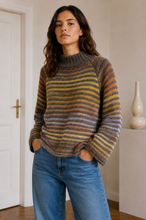 Load image into Gallery viewer, Briar Textured Stripe Jumper Mocha/Multi

