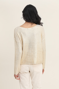 Aurelia Metallic Knit Jumper Gold