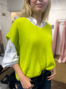 Lucia Alpaca Tank Chartreuse
