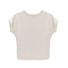 Load image into Gallery viewer, Satin Boxy T-shirt Top Champagne
