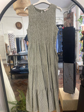 Load image into Gallery viewer, Luna Striped Shirred Dress Khaki

