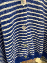 Load image into Gallery viewer, Becky Wool Blend Striped Cardigan Cobalt
