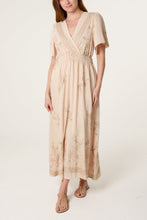Load image into Gallery viewer, Gia Dress Gold Embroidery Dress
