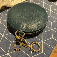 Load image into Gallery viewer, Circular Keyring Coin Purse Peacock
