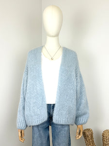 Bernadette Oversized Mohair Cardigan Light Blue