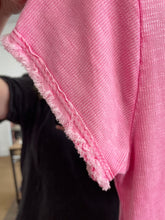 Load image into Gallery viewer, Washed V Neck T-Shirt Pink
