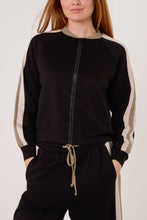 Load image into Gallery viewer, Saskia Side Stripe Jogger 2 Piece Set Black

