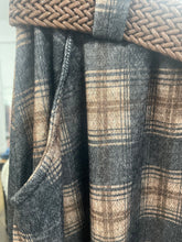 Load image into Gallery viewer, Checked Jersey Skirt Charcoal/Brown

