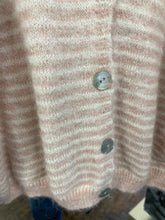 Load image into Gallery viewer, Becky Wool Blend Striped Cardigan Dusty Pink

