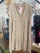 Load image into Gallery viewer, Sunny Cheesecloth Swing Dress Mocha

