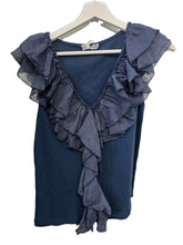 Load image into Gallery viewer, Naya Frill Vest Navy
