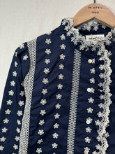 Load image into Gallery viewer, Ivoan Embroidered Blouse Navy
