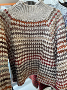 Fawn Funnel Neck Jumper Oatmeal/Multi Stripe