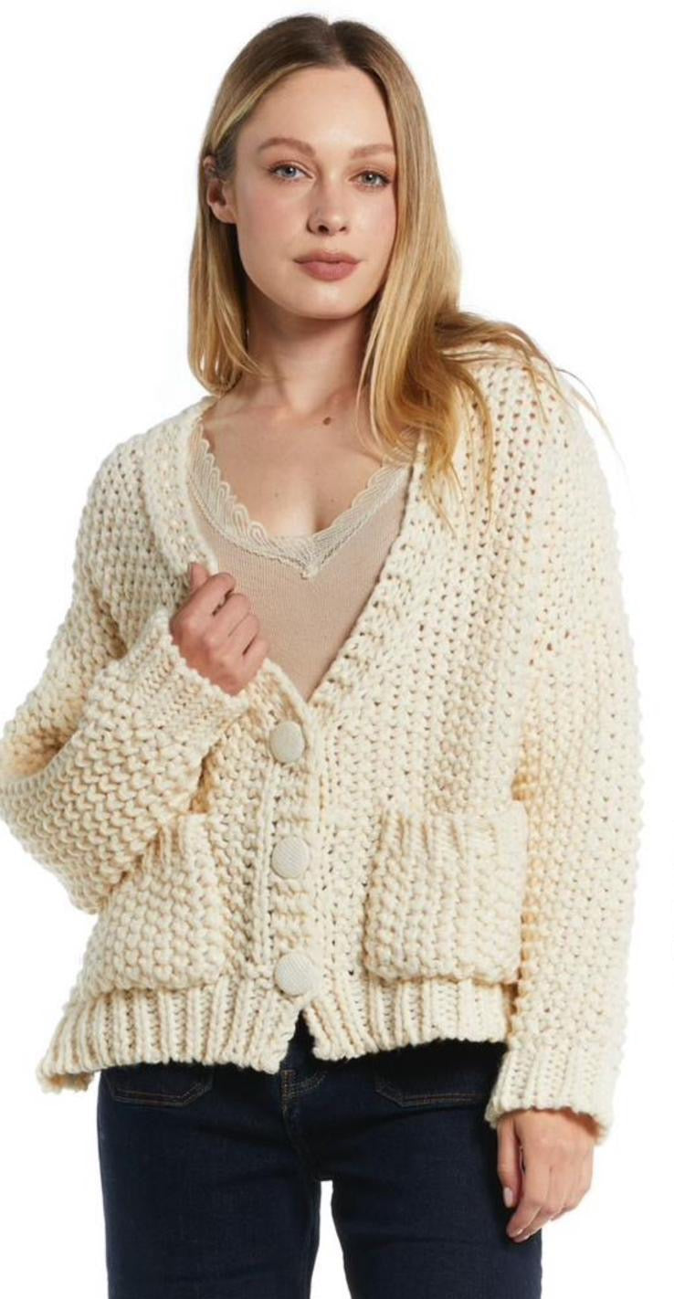 Cora Chunky Knit Cardigan Cream