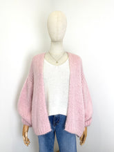 Load image into Gallery viewer, Bernadette Oversized Mohair Cardigan Light Pink
