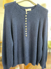 Load image into Gallery viewer, Soft Button Collar Jumper Navy
