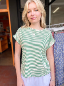 Andrea Striped T-Shirt Green