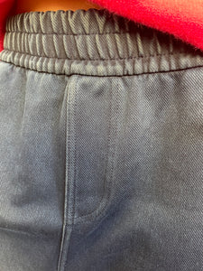 Bria Barrel Leg Jogger Denim